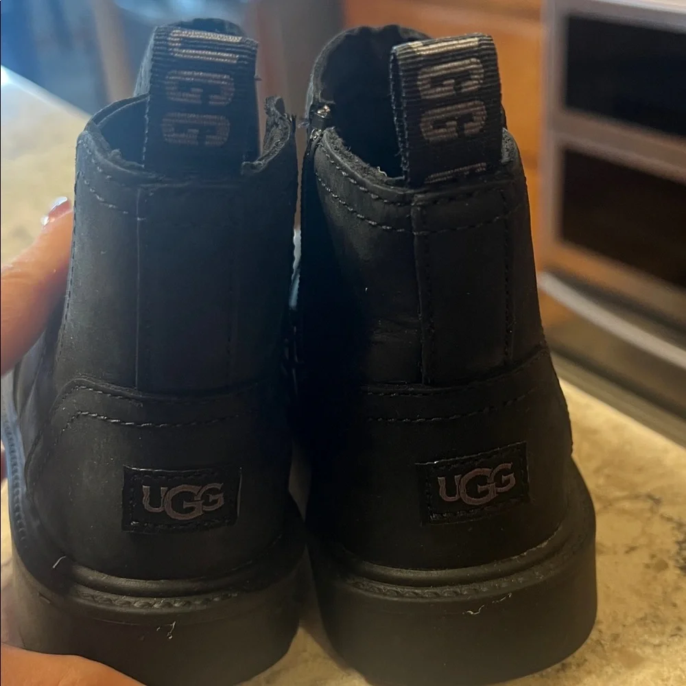 UGG Kids Black Boots - Picture 9 of 11